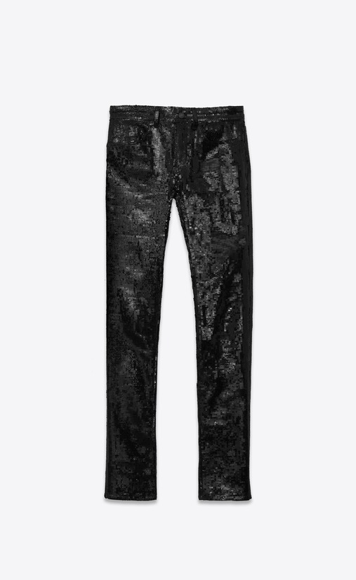 Skinny jeans with all-over sequins